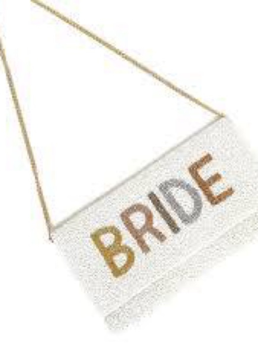 Shirdee hand-beaded bridal crossbody clutch bag, gold chain strap